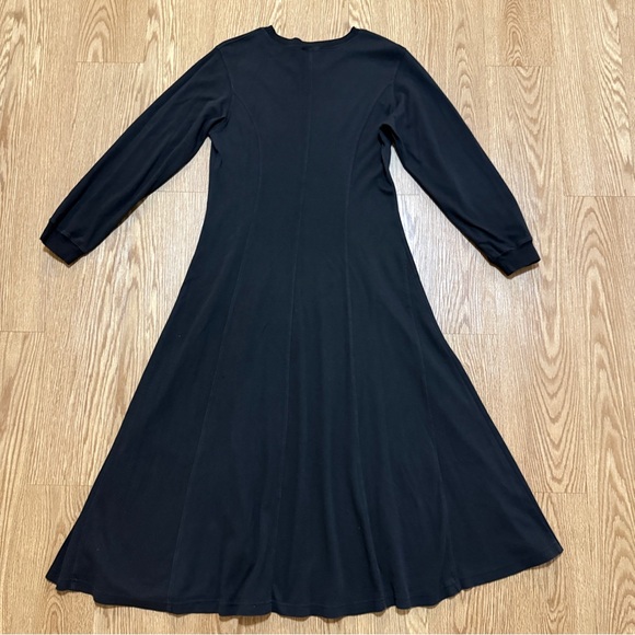 FADS Classic Long Sleeve Dress Black Women's Size M - Picture 3 of 7